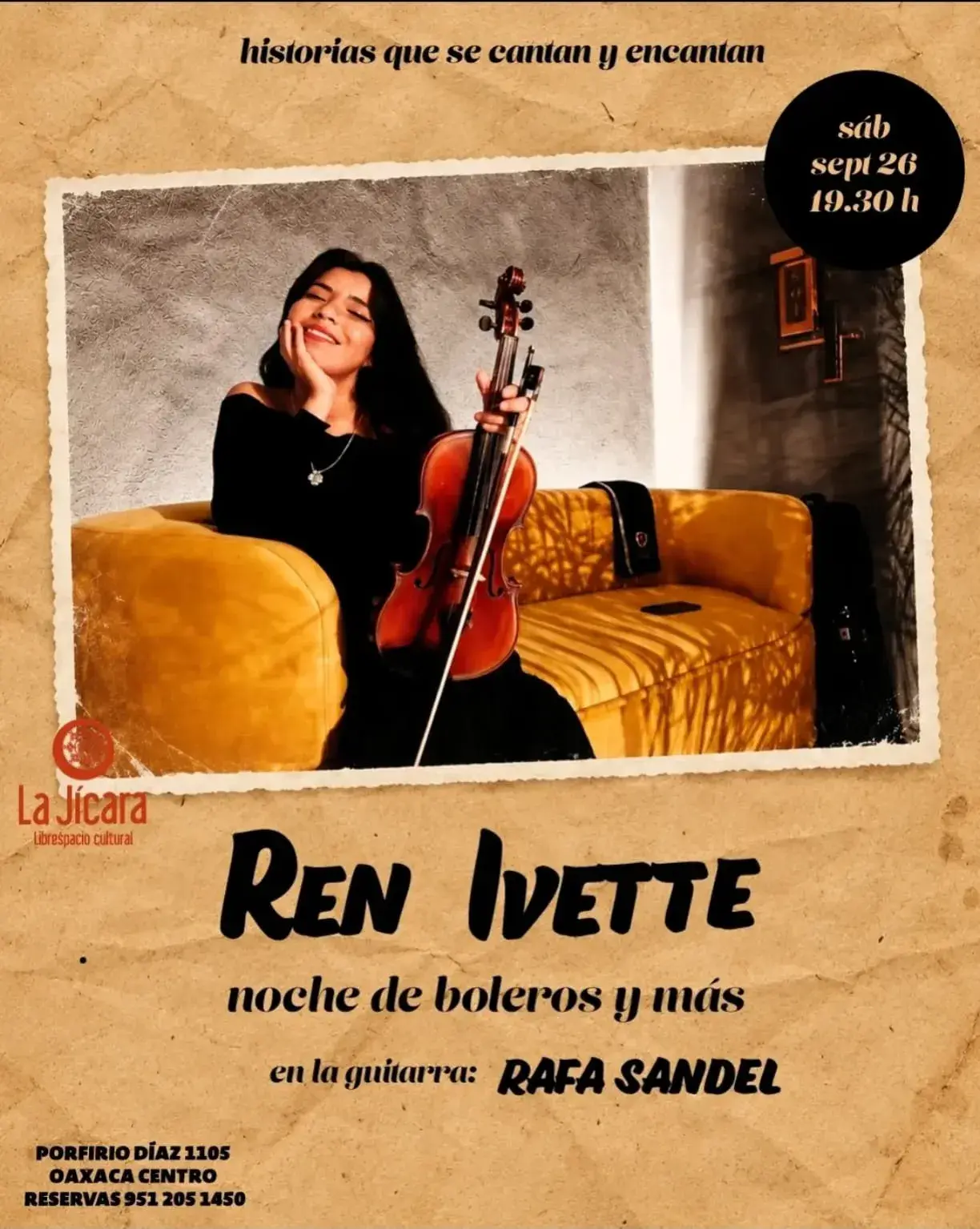 Flyer del evento: Ren Ivette: Noche de Boleros y Más
